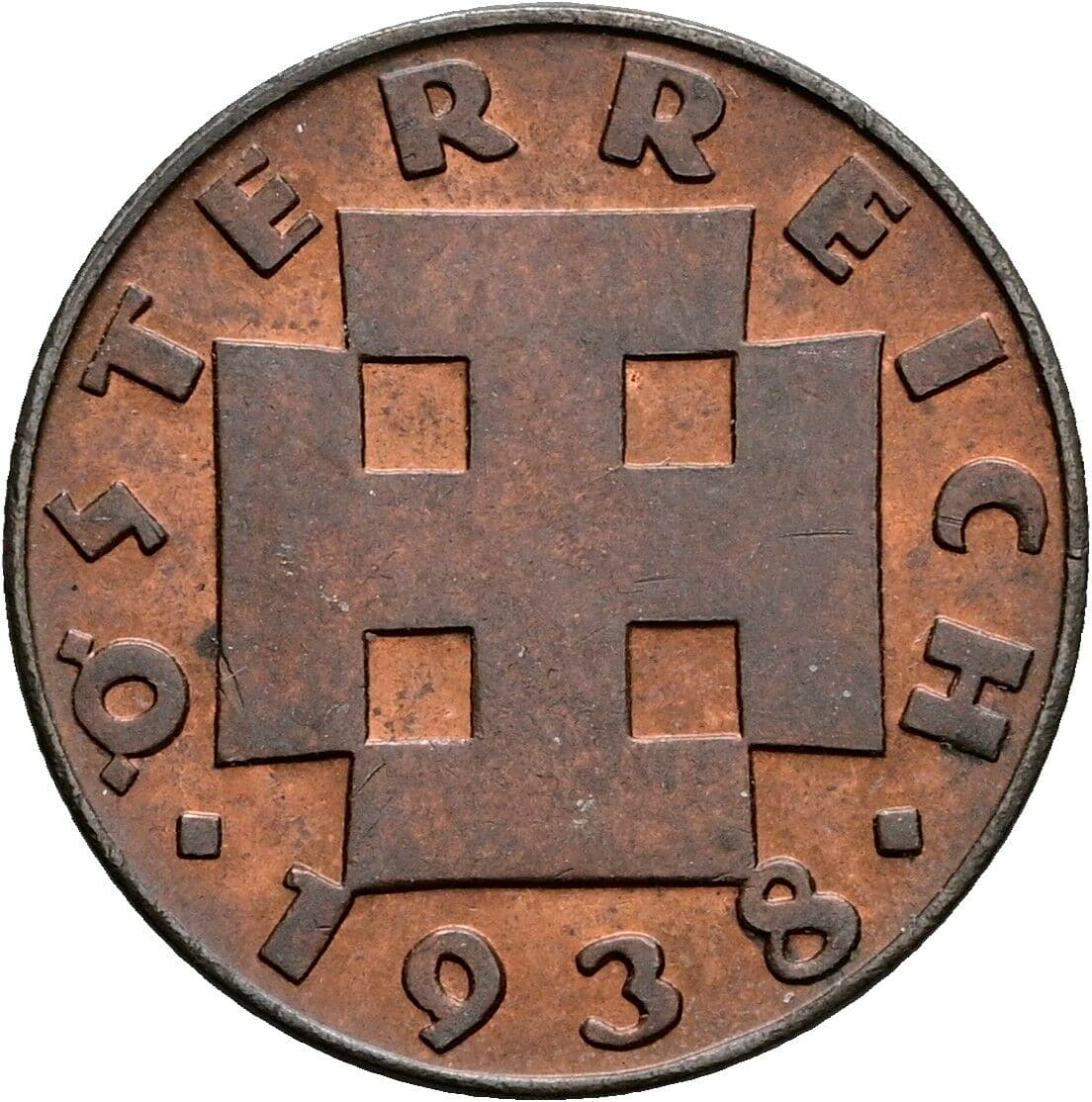 2 Groschen 1938 – Rückseite