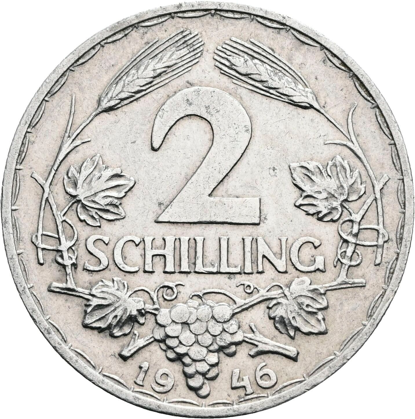 2 Schilling 1946 – Vorderseite