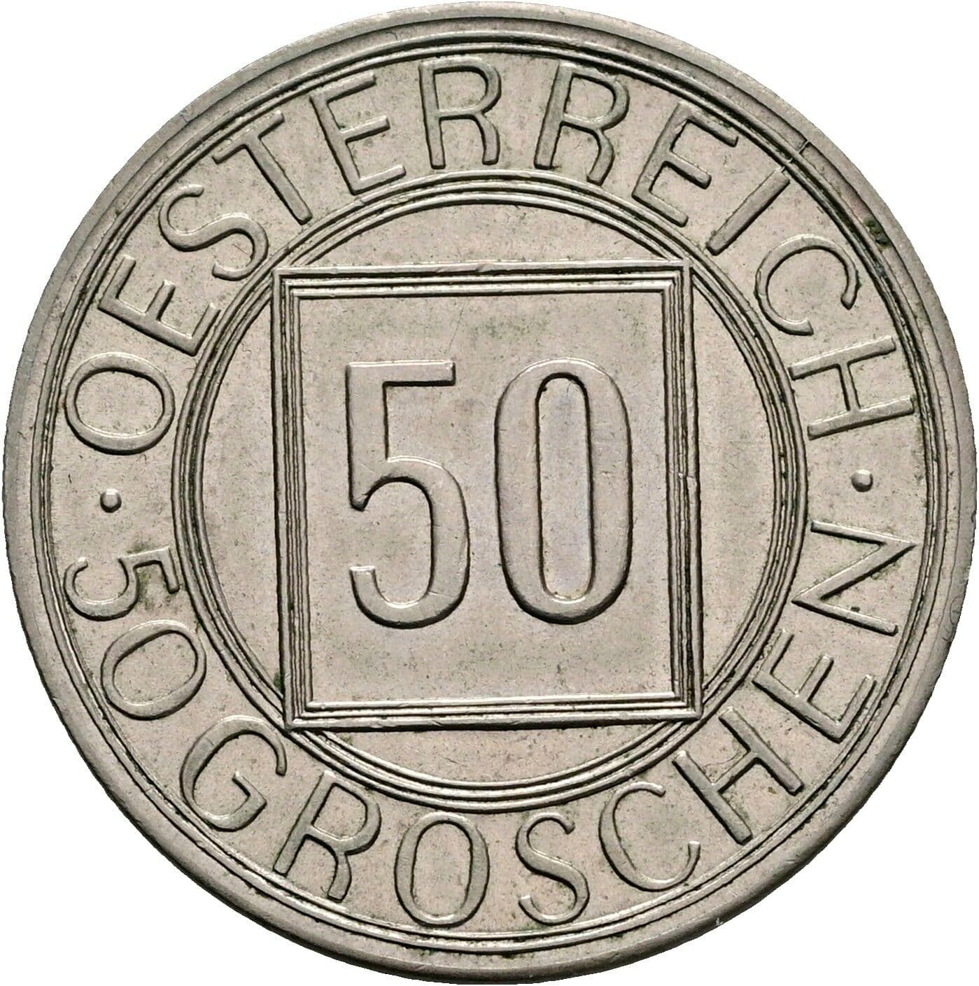 50 Groschen 1934 – Vorderseite