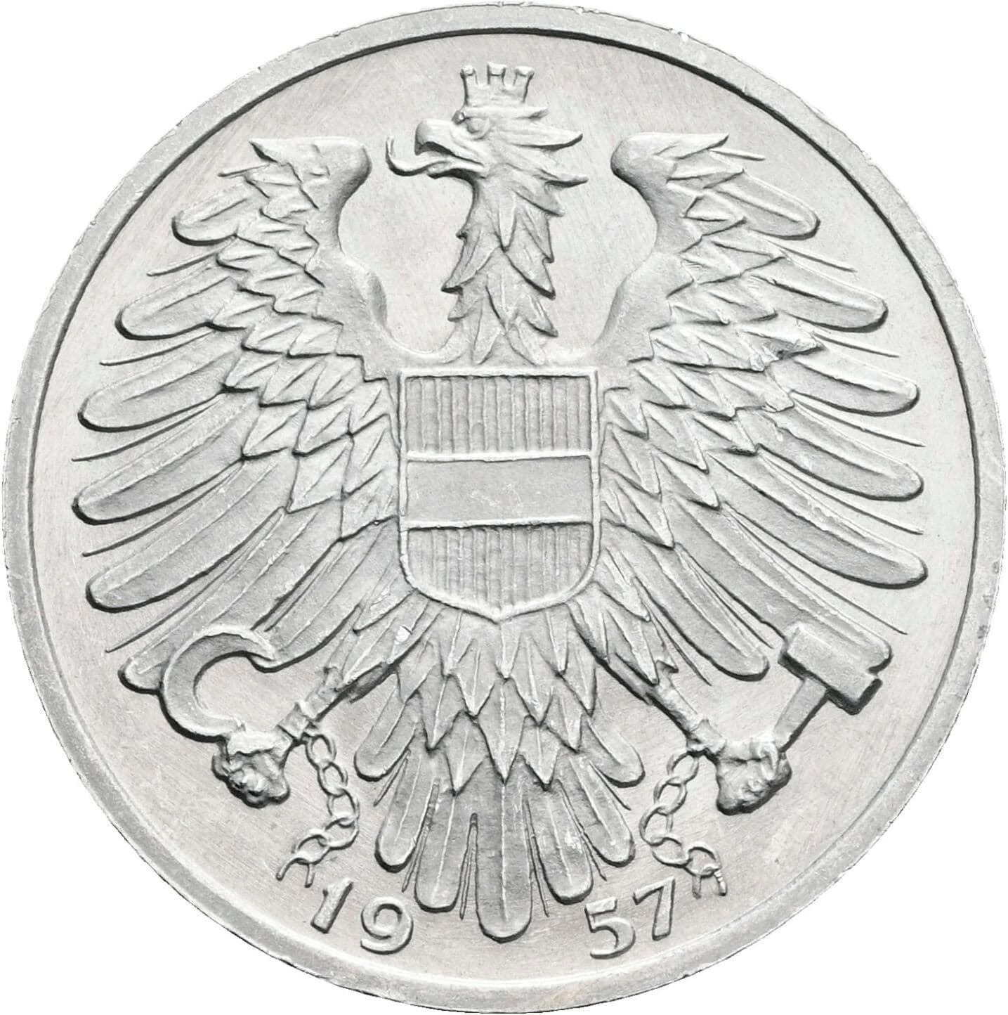 1 Schilling 1957 – Rückseite
