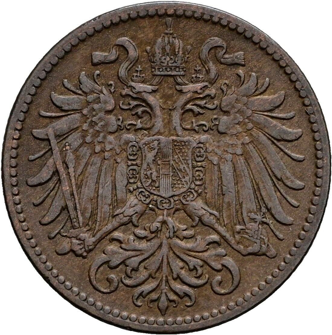 2 Heller Franz Joseph I. 1848-1916 1904 – Rückseite