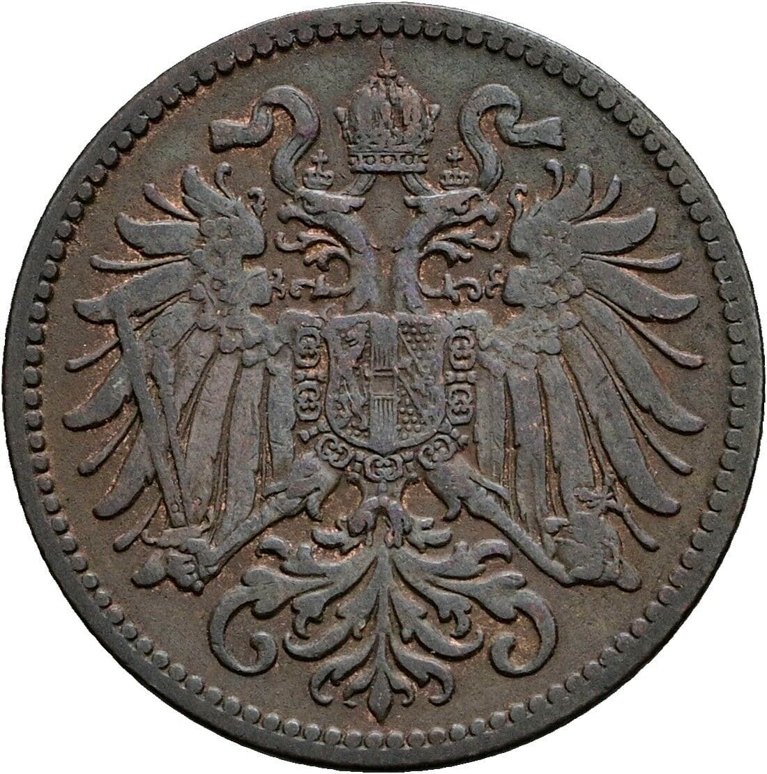 2 Heller Franz Joseph I. 1848-1916 1900 – Rückseite