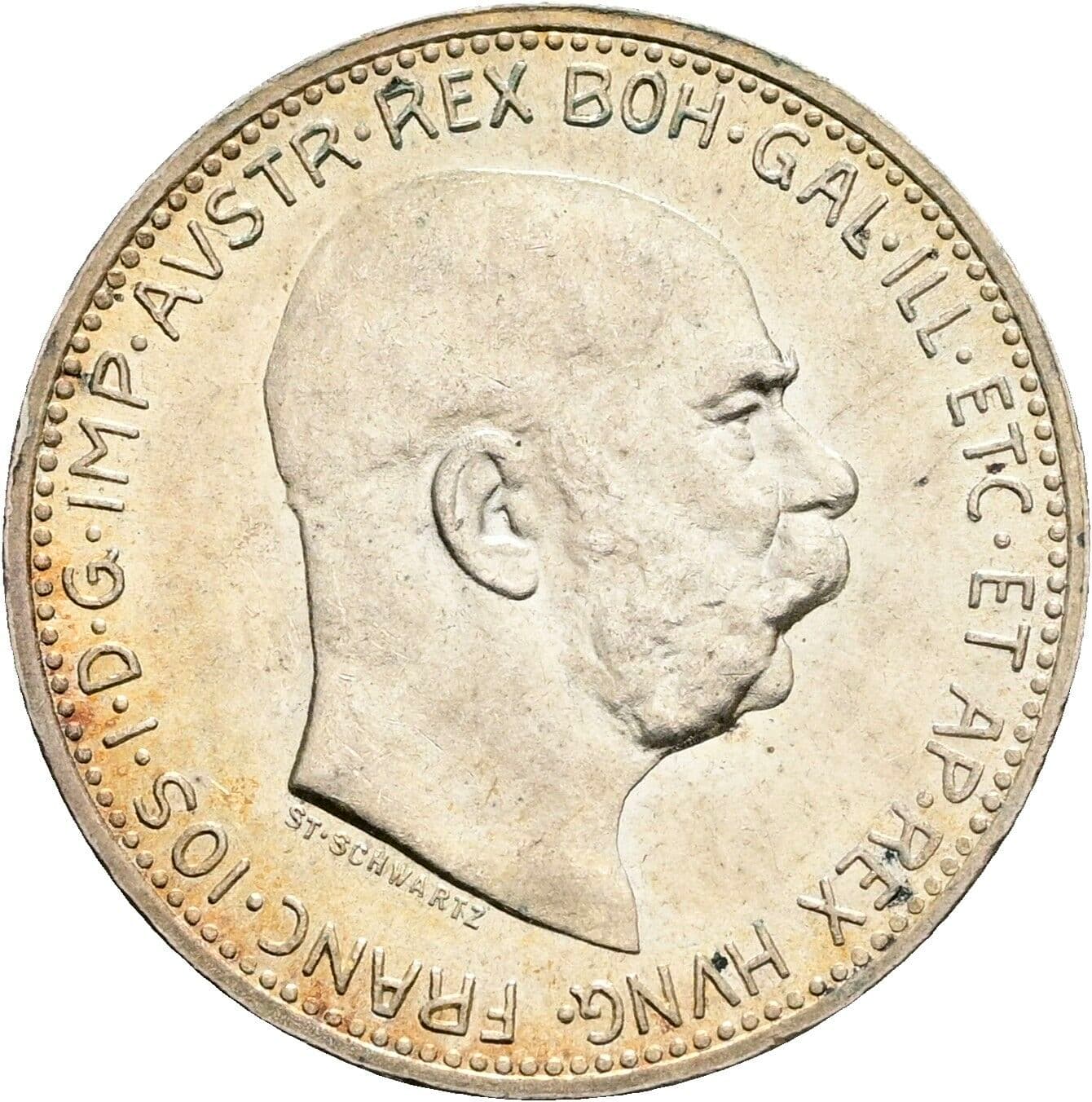 1 Krone Franz Joseph I. 1848-1916 1914 – Vorderseite