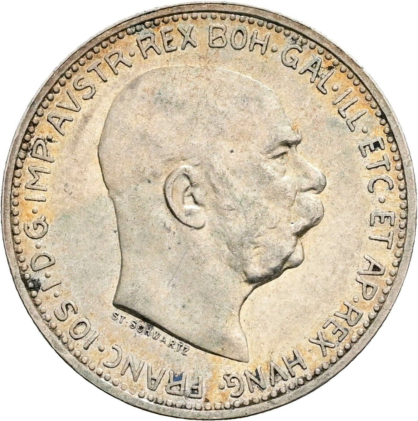 1 Krone Franz Joseph I. 1848-1916 1912 – Vorderseite