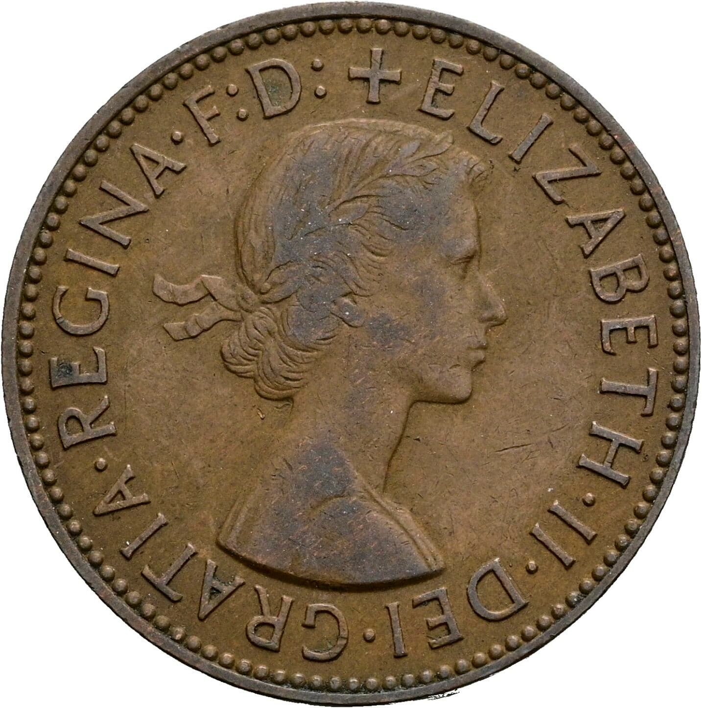 Half Penny 1957 – Vorderseite