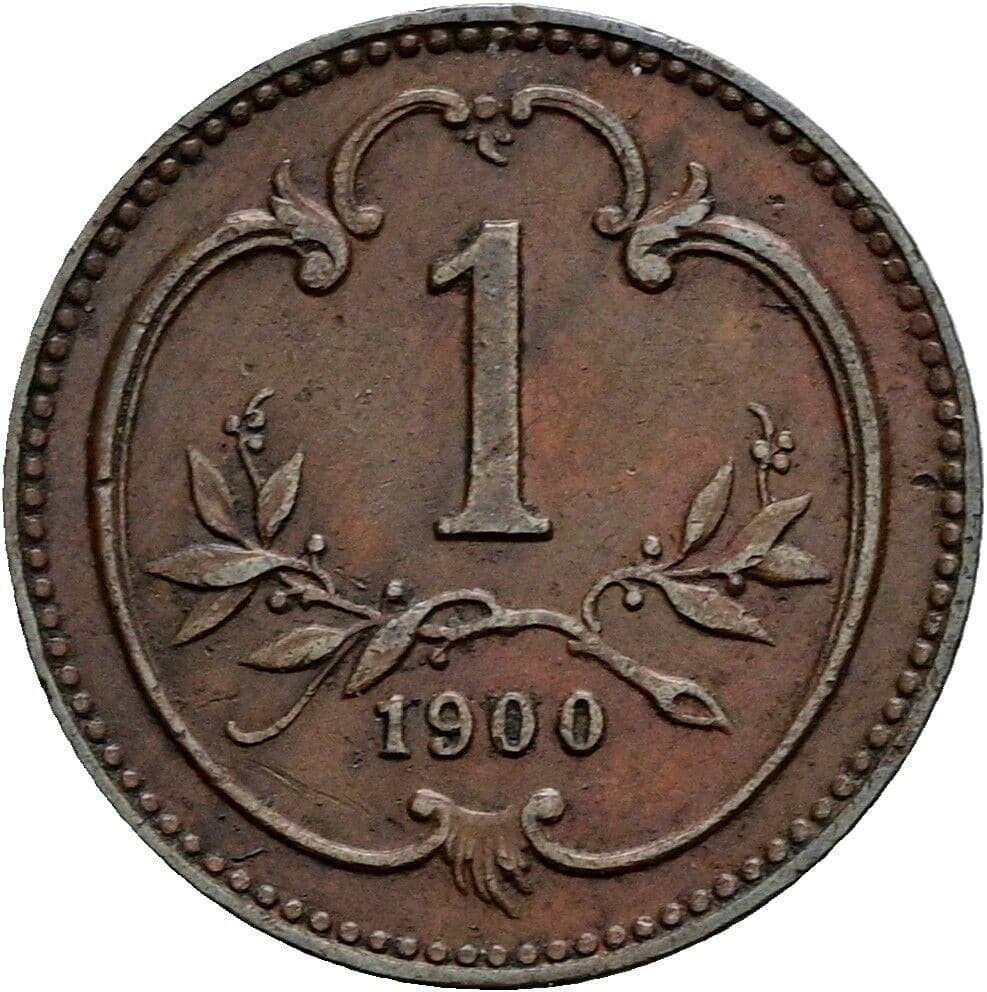 1 Heller Franz Joseph I. 1848-1916 1900 – Vorderseite