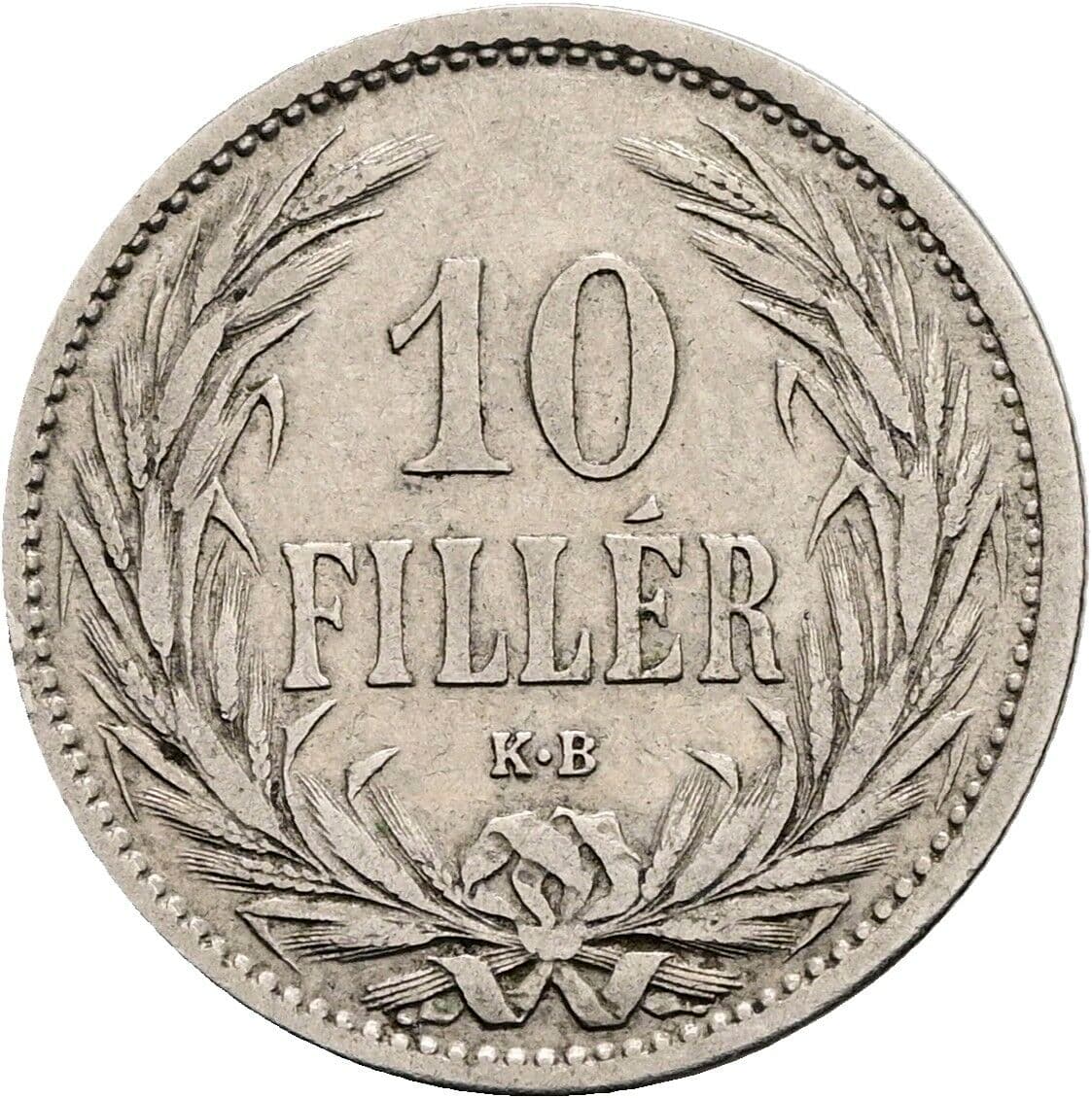 10 Filler Franz Joseph I. 1848-1916 1908 KB, Kremnitz – Vorderseite