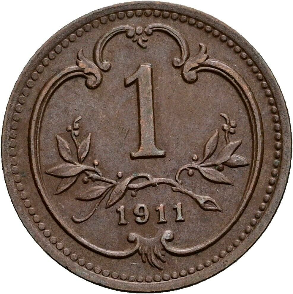 1 Heller Franz Joseph I. 1848-1916 1911 – Vorderseite