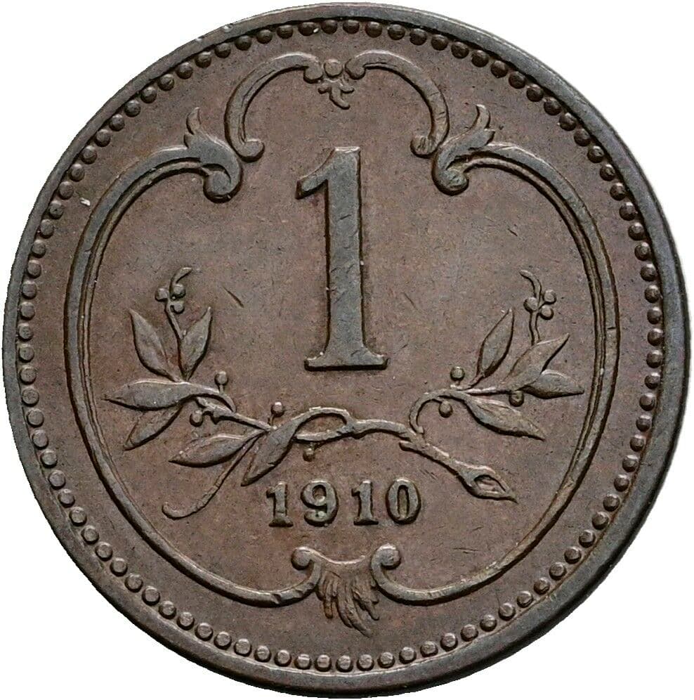 1 Heller Franz Joseph I. 1848-1916 1910 – Vorderseite