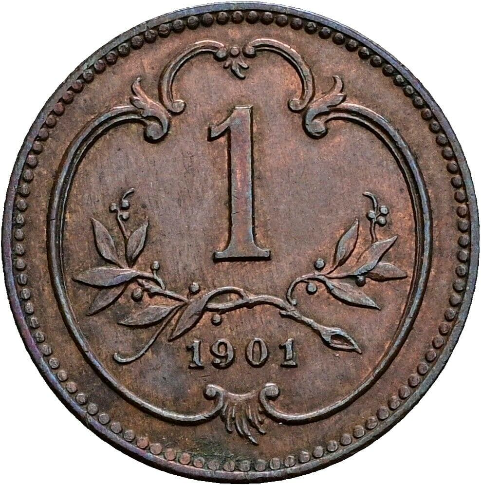 1 Heller Franz Joseph I. 1848-1916 1901 – Vorderseite