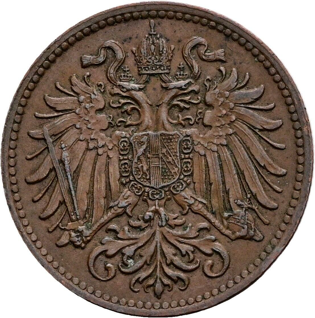 2 Heller Franz Joseph I. 1848-1916 1914 – Rückseite