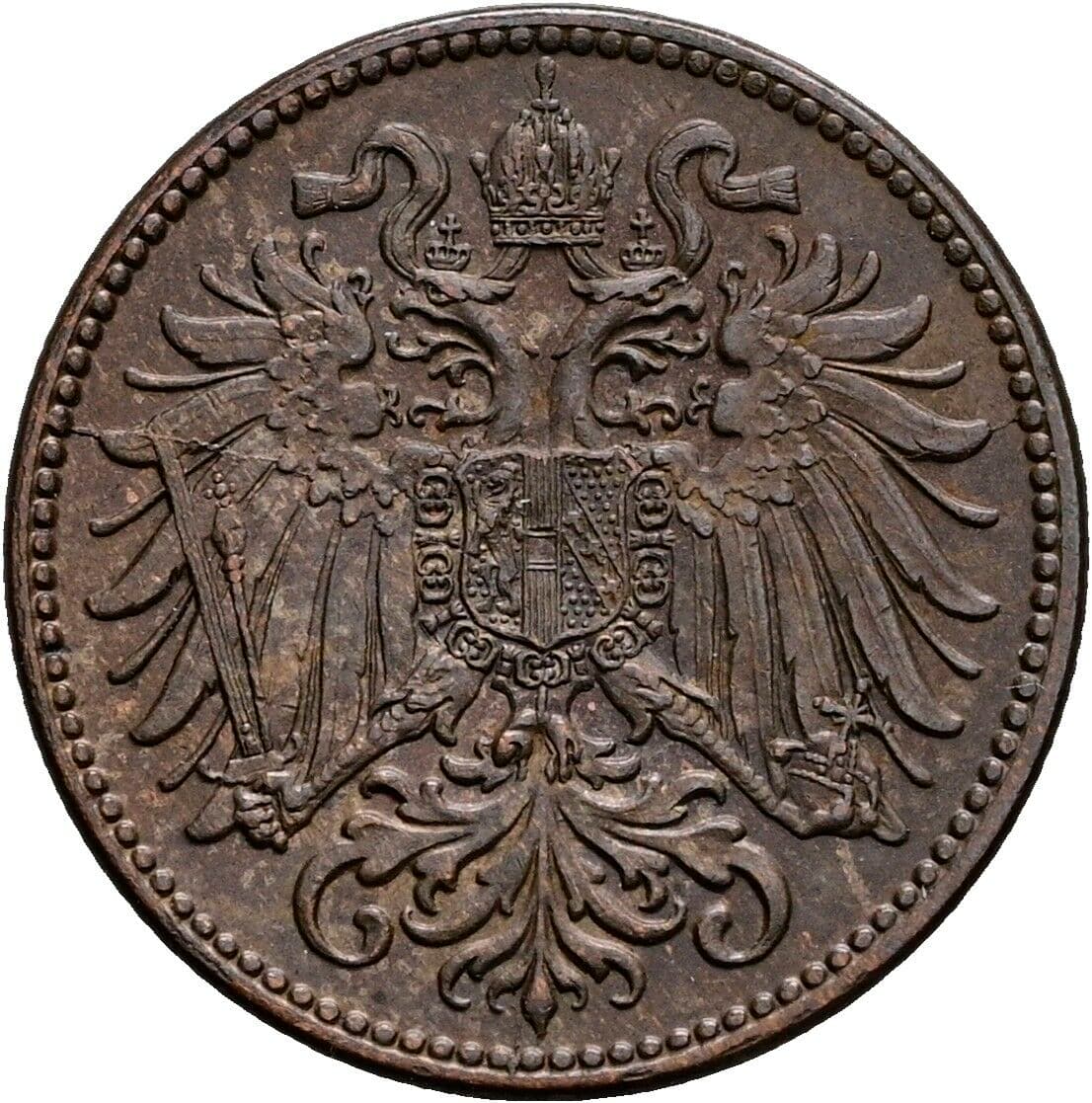 2 Heller Franz Joseph I. 1848-1916 1909 – Rückseite