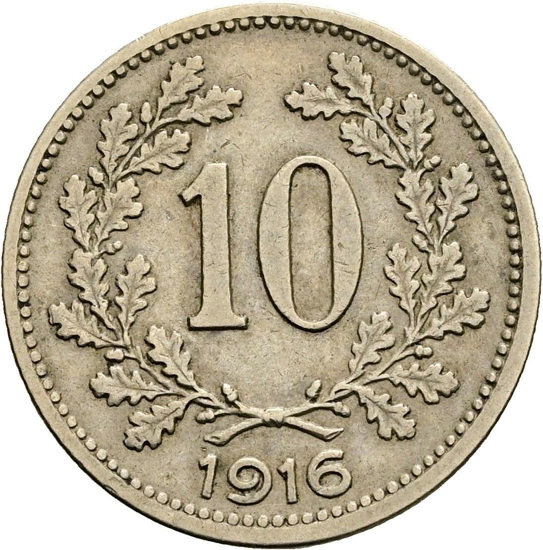 10 Heller Franz Joseph I. 1848-1916 1916 – Vorderseite