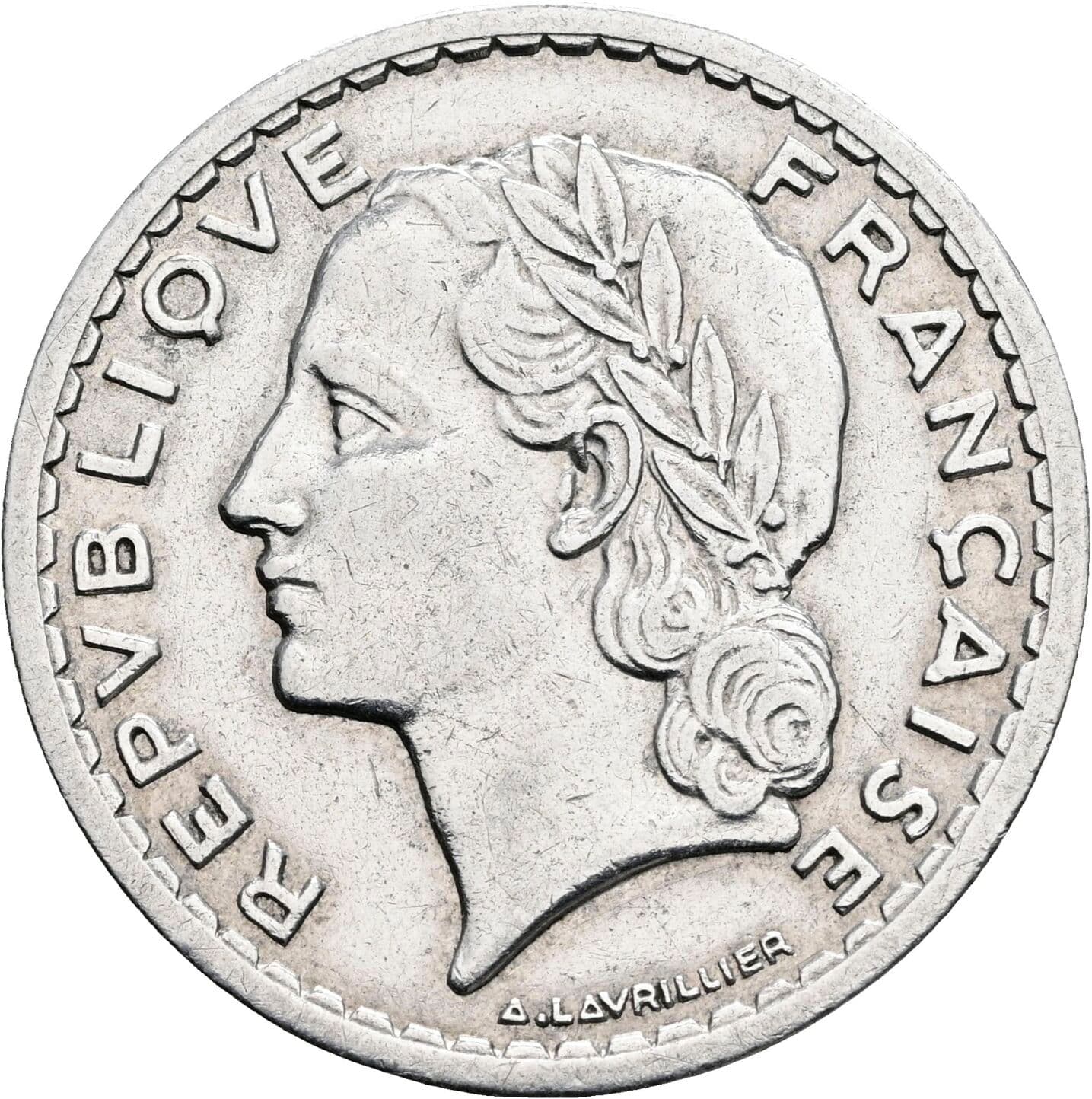 5 Francs 1947 B – Rückseite