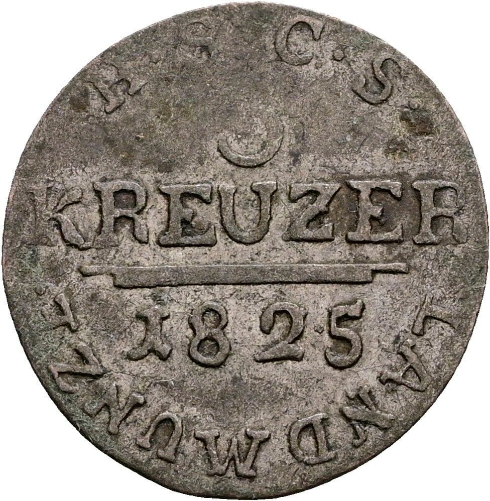 3 Kreuzer 1825 S – Vorderseite