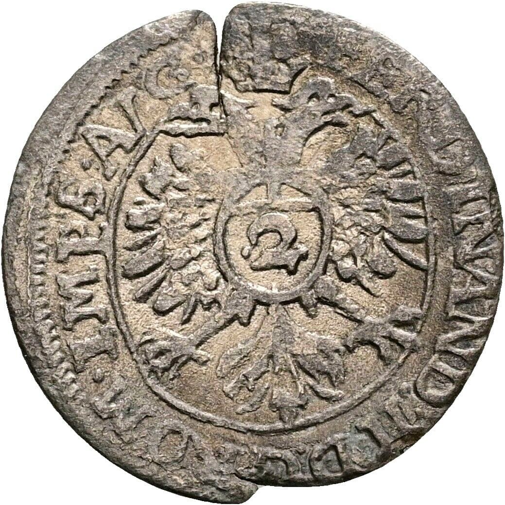 2 Kreuzer 1636 – Rückseite