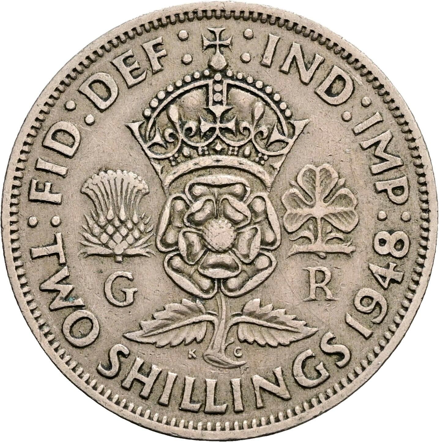 2 Shillings Georg VI. (1936-1952) 1948 – Rückseite