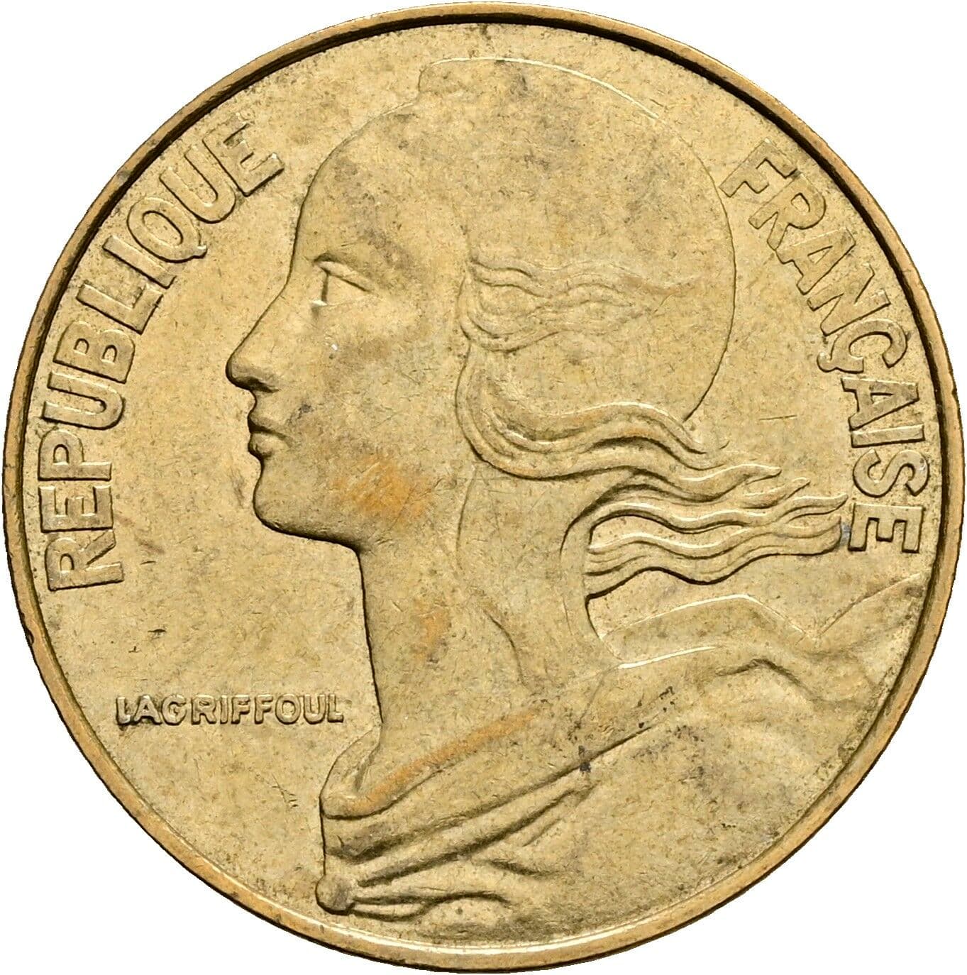 20 Centimes 1984 – Vorderseite