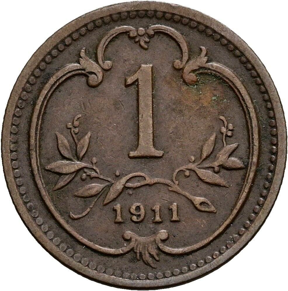 1 Heller Franz Joseph I. 1848-1916 1911 – Vorderseite
