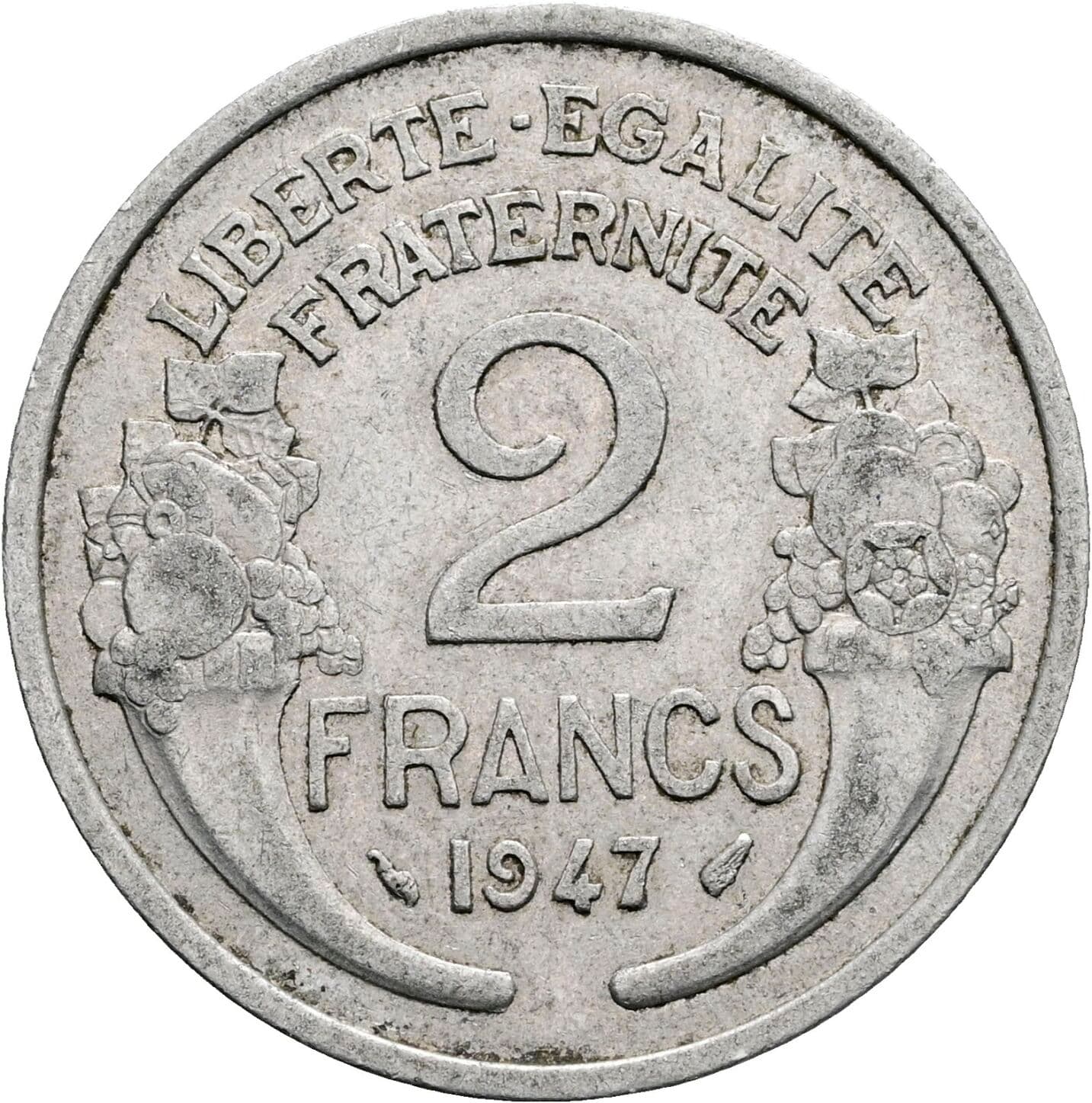 2 Francs 1947 – Rückseite