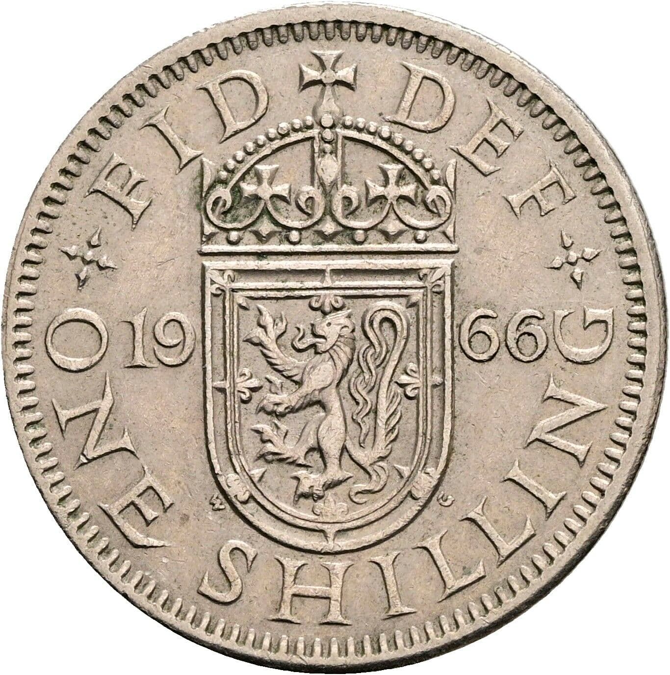 1 Shilling Elisabeth II. 1952-2022 1966 – Rückseite