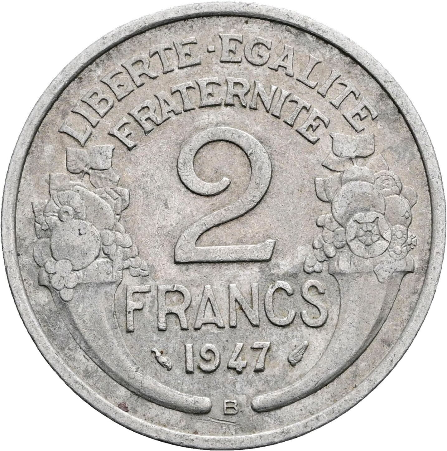 2 Francs 1947 B – Vorderseite