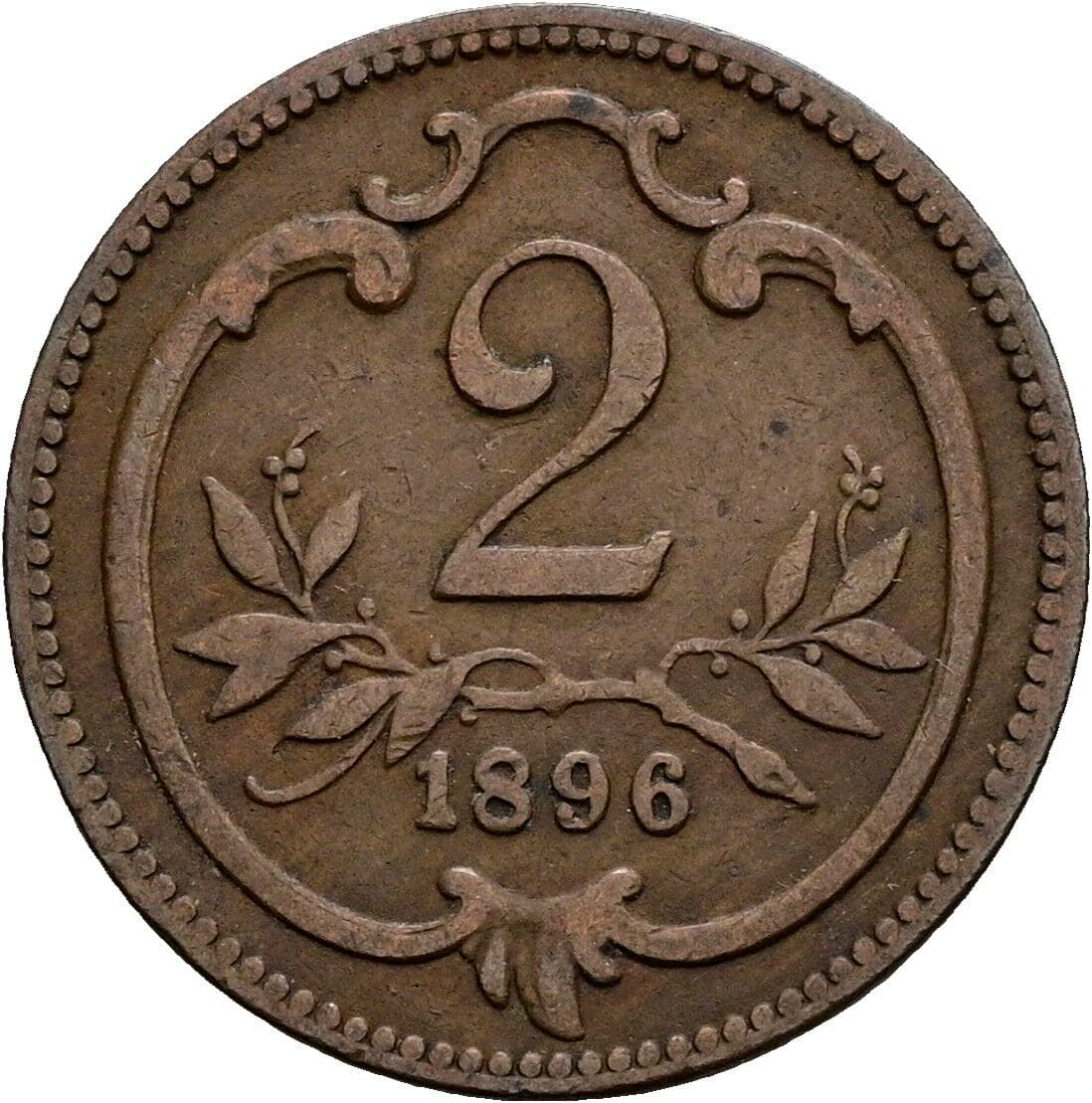 2 Heller Franz Joseph I. 1848-1916 1896 – Vorderseite