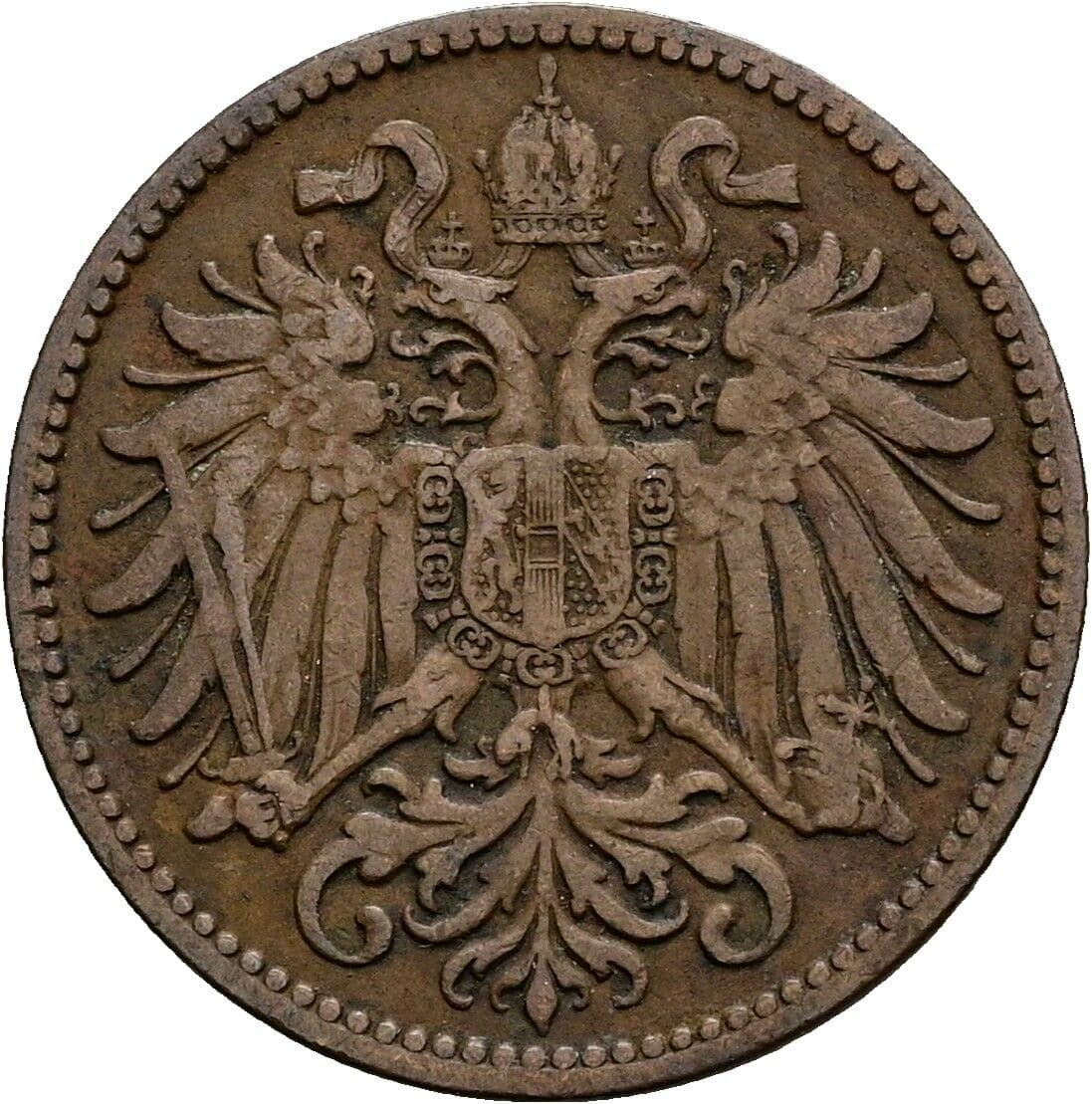 2 Heller Franz Joseph I. 1848-1916 1896 – Rückseite