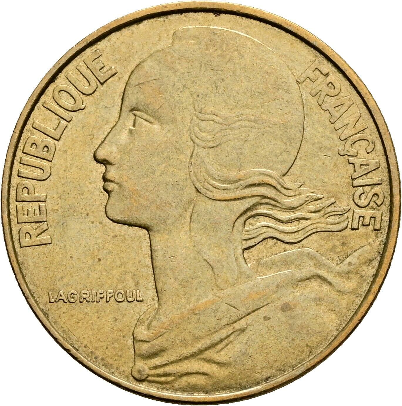 20 Centimes 1981 – Vorderseite