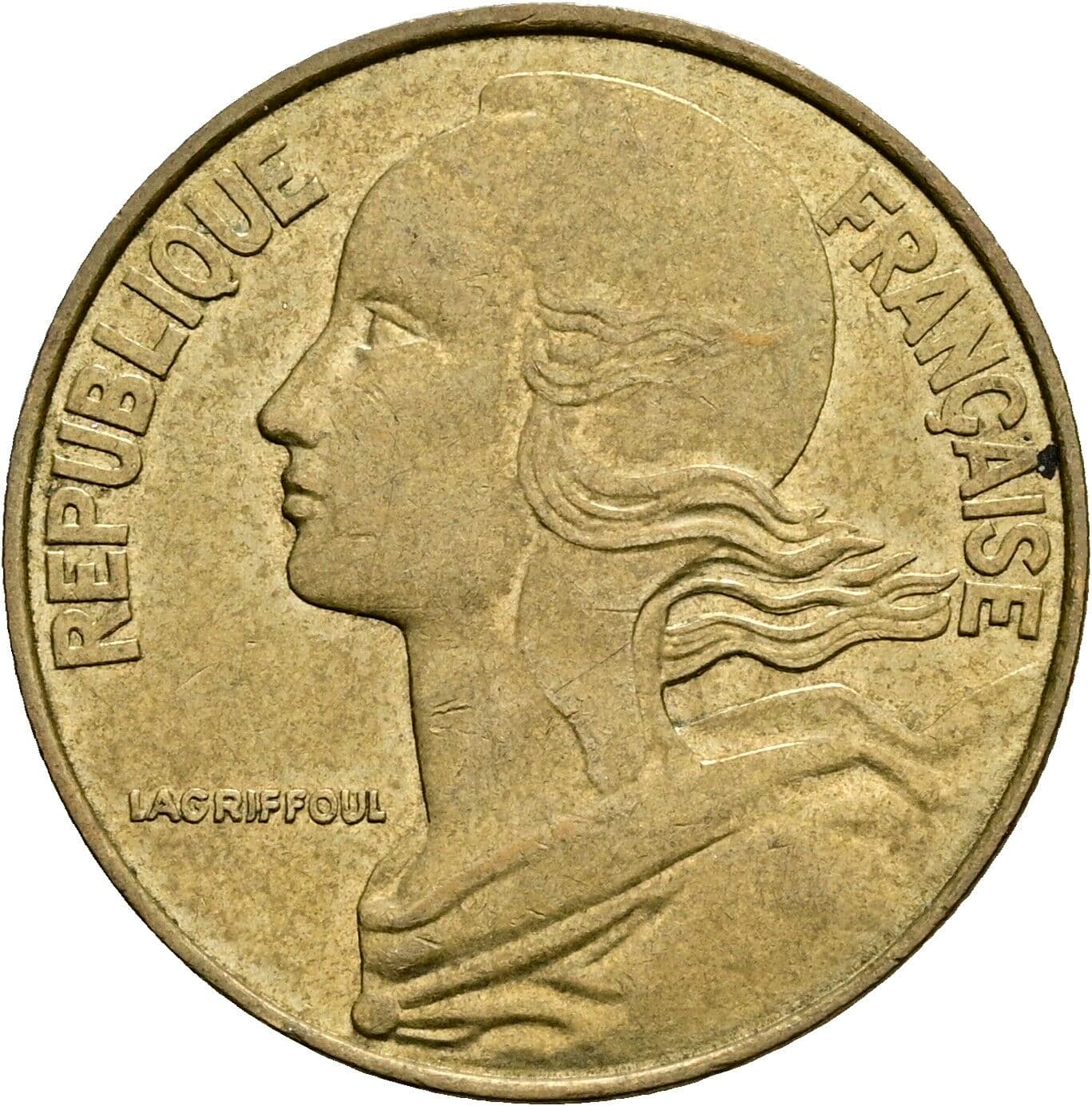 20 Centimes 1984 – Rückseite
