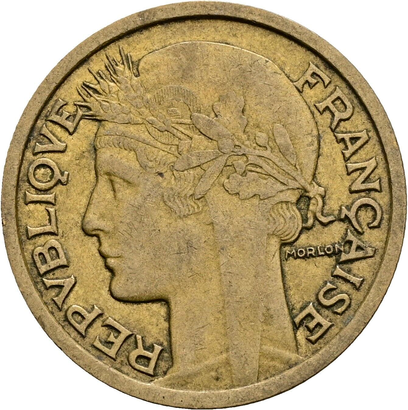 1 Franc 1937 – Rückseite