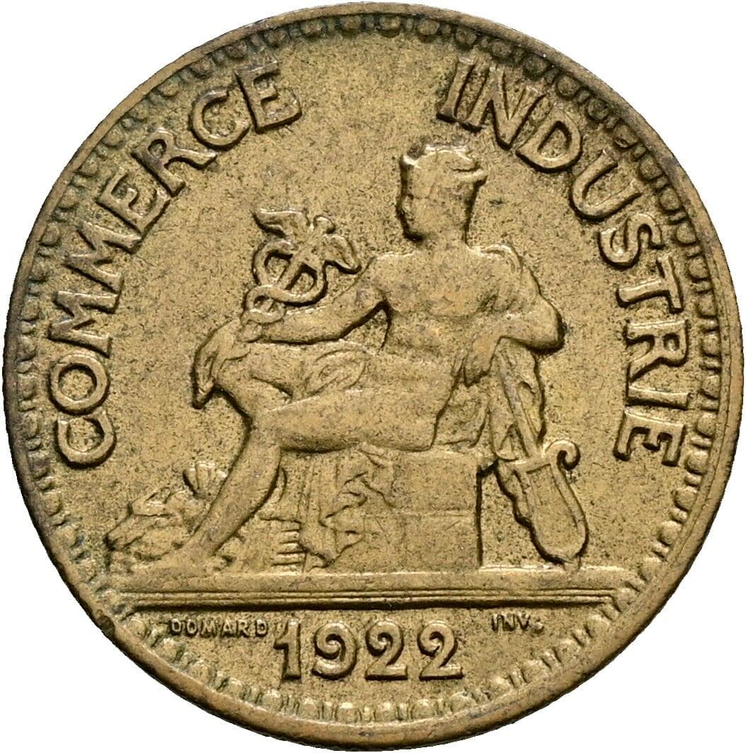50 Centimes 1922 – Rückseite