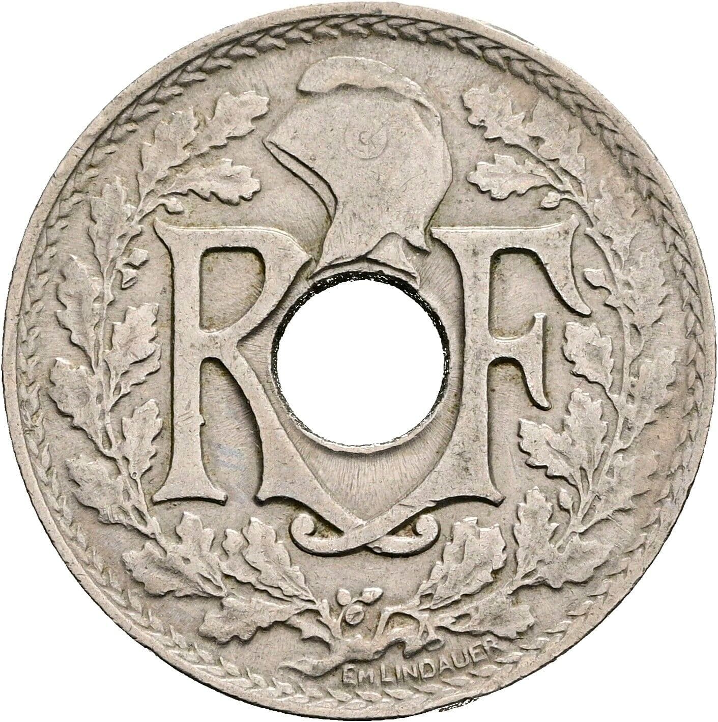 25 Centimes 1918 – Rückseite