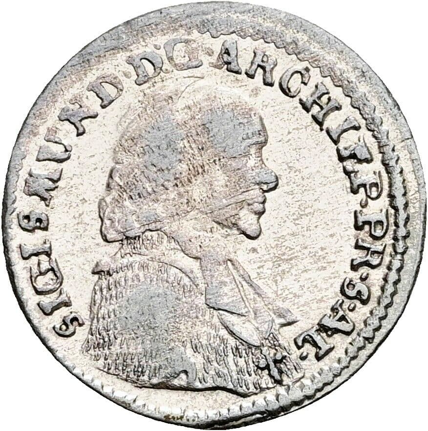 1 Portraitkreuzer Sigismund III. Graf Schrattenbach 1753-1771 1761 – Rückseite