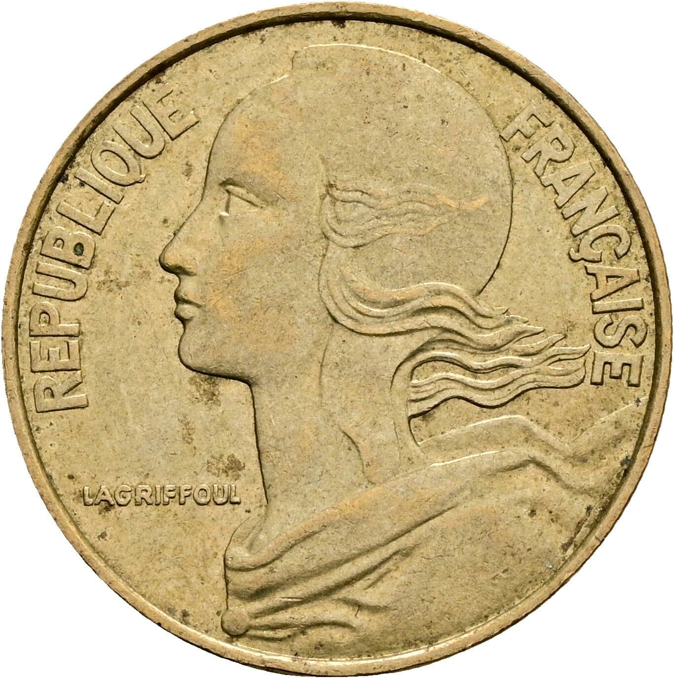 20 Centimes 1978 – Rückseite
