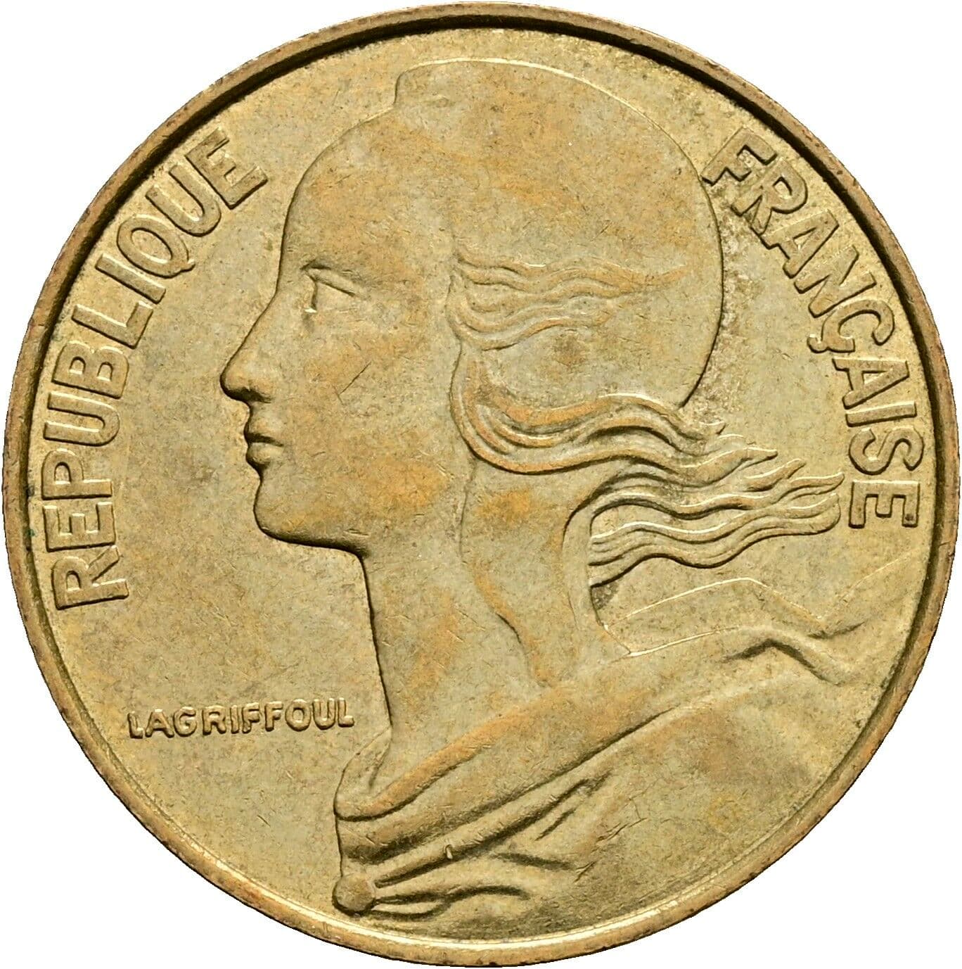 20 Centimes 1995 – Rückseite