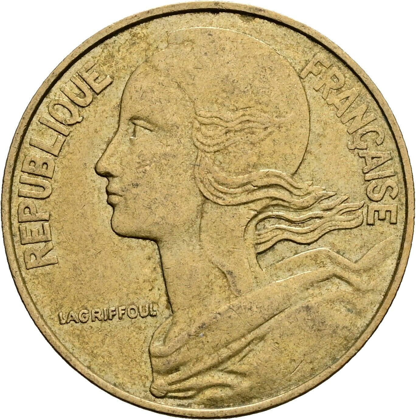20 Centimes 1981 – Rückseite