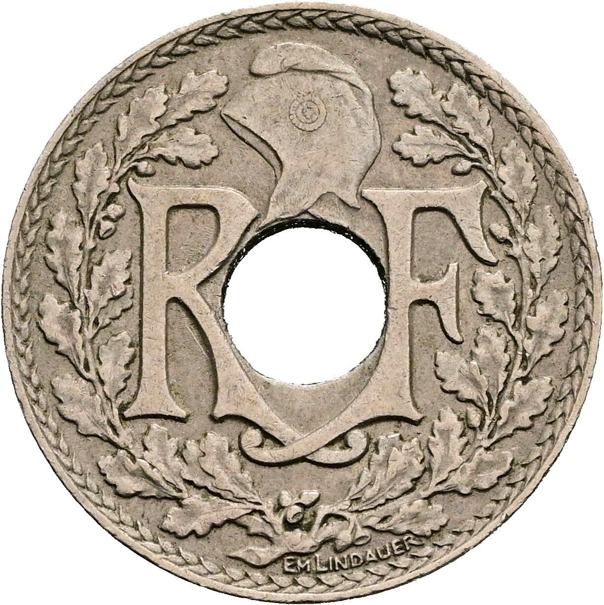 10 Centimes 1924 – Rückseite