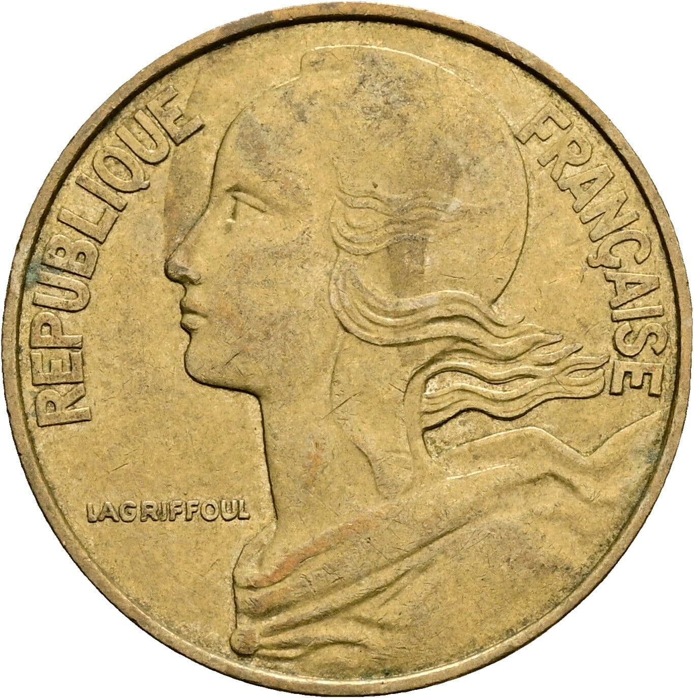 20 Centimes 1981 – Rückseite