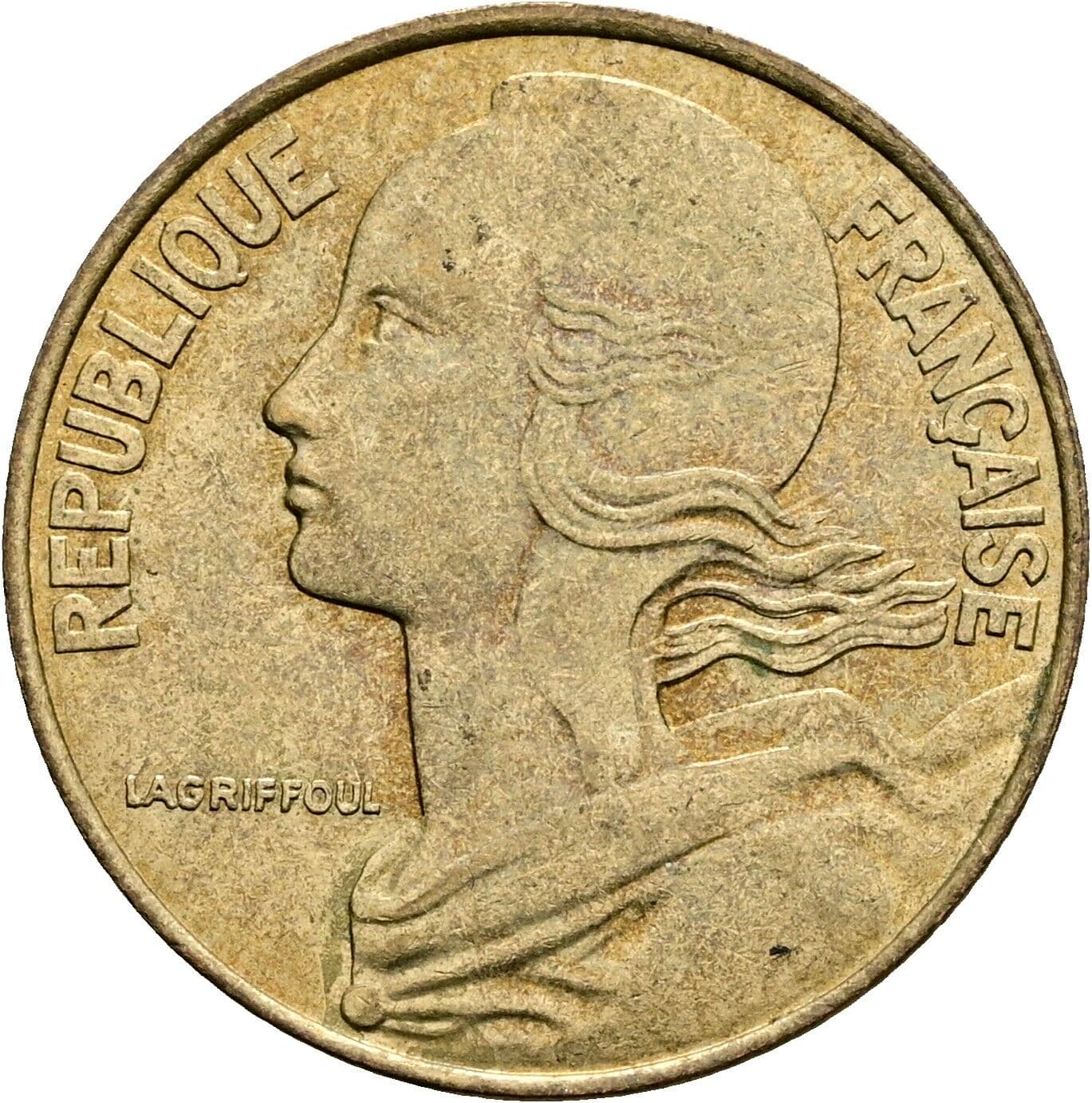 20 Centimes 1988 – Vorderseite