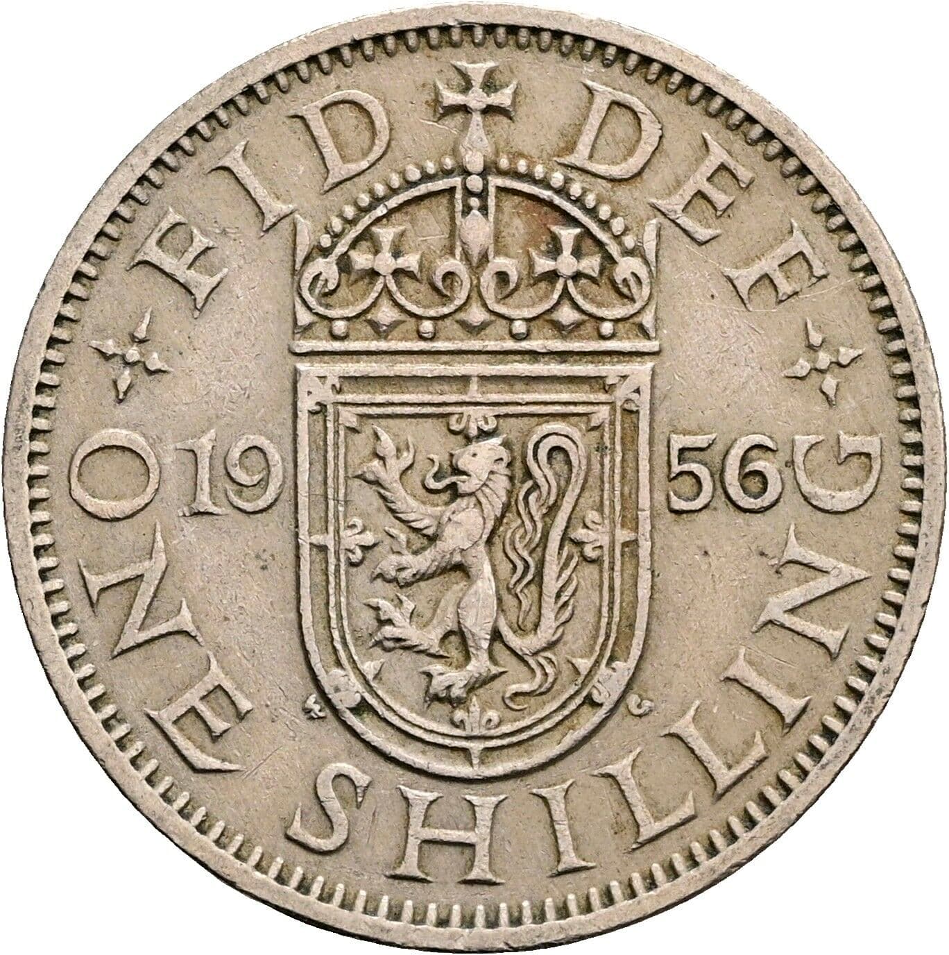 1 Shilling Elisabeth II. 1952-2022 1956 – Rückseite