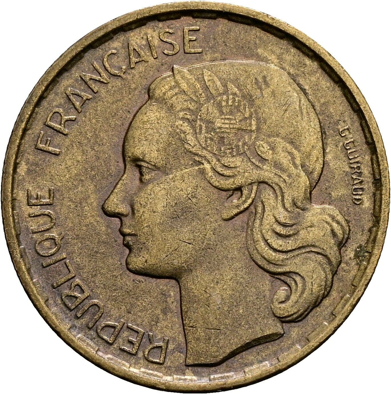 20 Francs 1951 – Rückseite