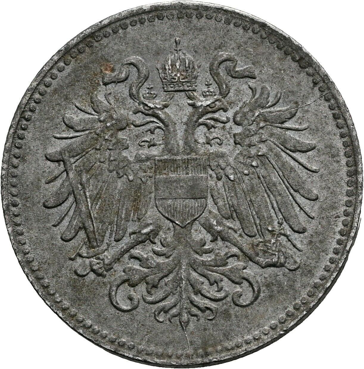 20 Heller Karl I., 1916-1918 1918 – Rückseite