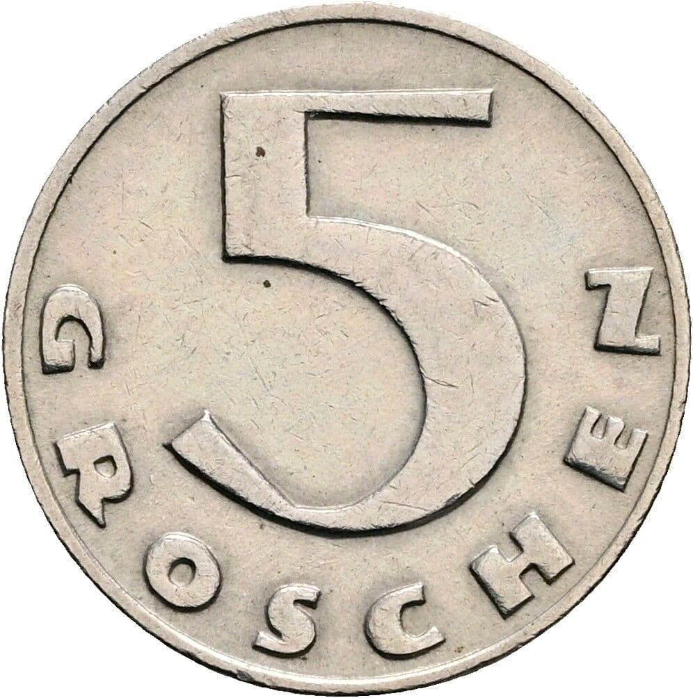 5 Groschen 1934 – Vorderseite
