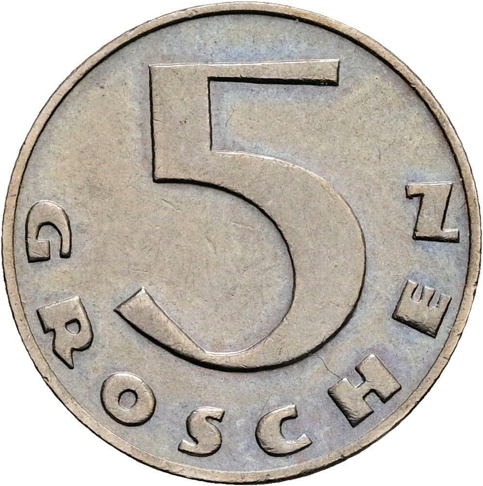 5 Groschen 1934 – Vorderseite