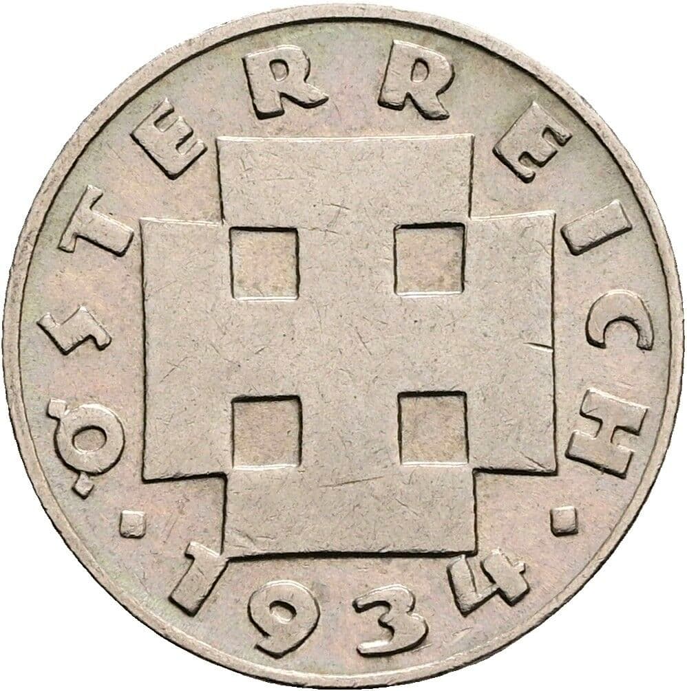5 Groschen 1934 – Rückseite