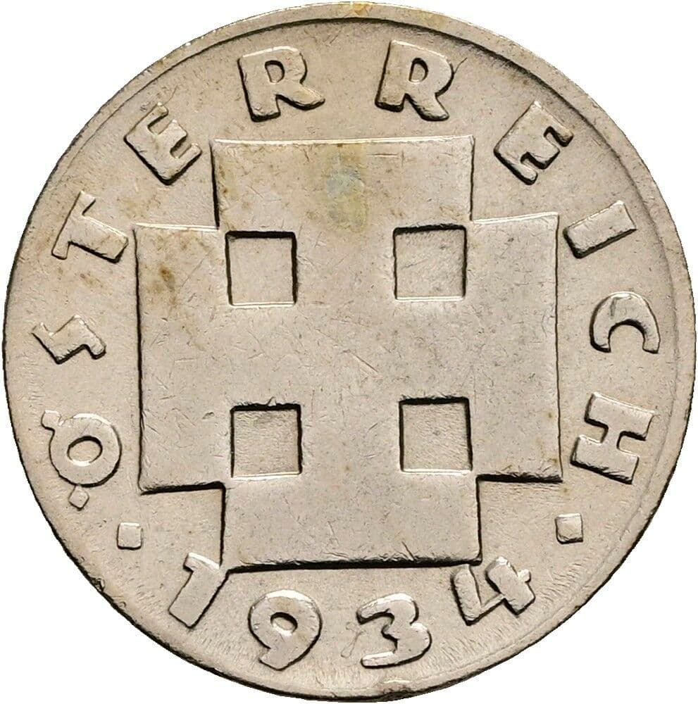 5 Groschen 1934 – Rückseite