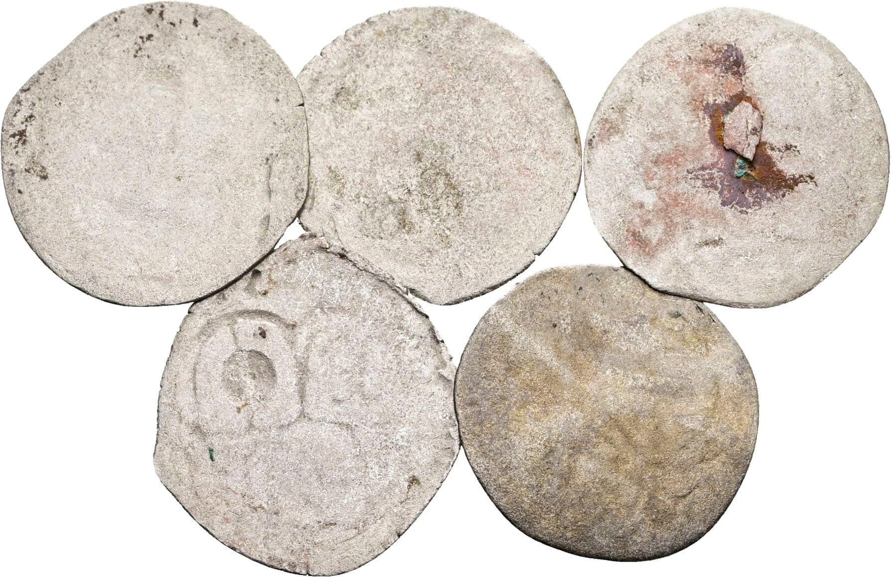 Lot 5 Stück Zweier – Rückseite