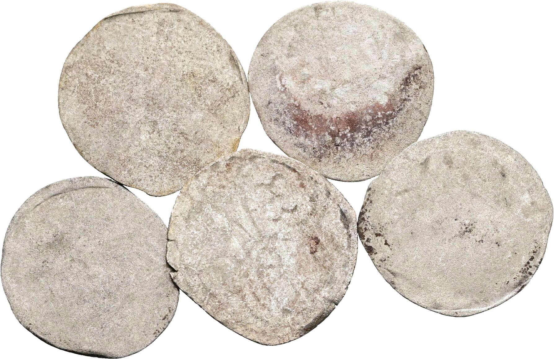 Lot 5 Stück Zweier – Rückseite