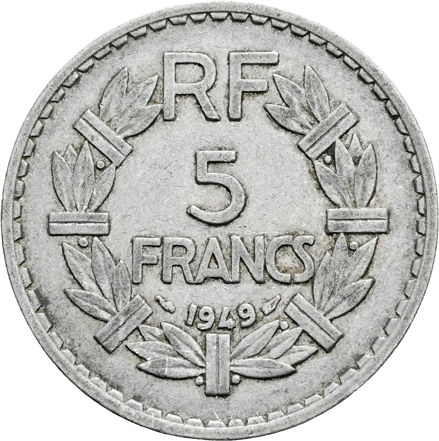 5 Francs 1949 – Vorderseite